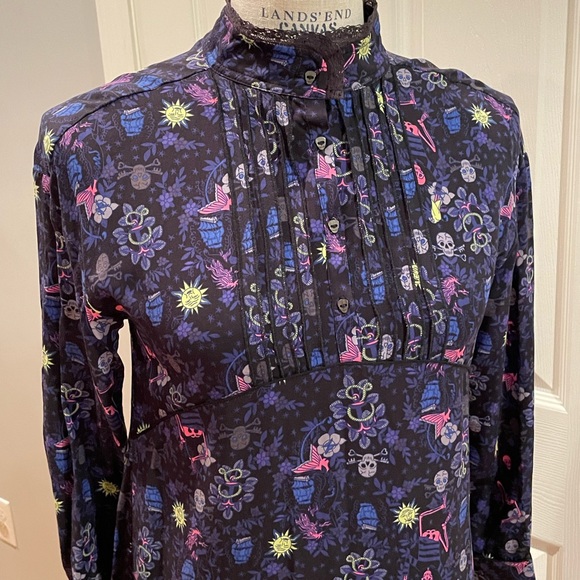 Zadig & Voltaire Pirate Skeleton Floral Sailor Spooky Tattoo Dress - Picture 2 of 16